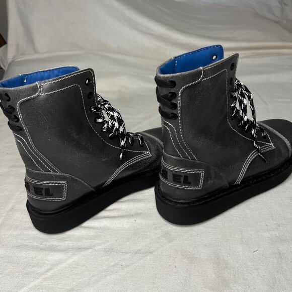 Diesel D-Cage Gray Leather Combat Boots US 9 STOCK: 01775 YPR 276 T8085 - Picture 16 of 16